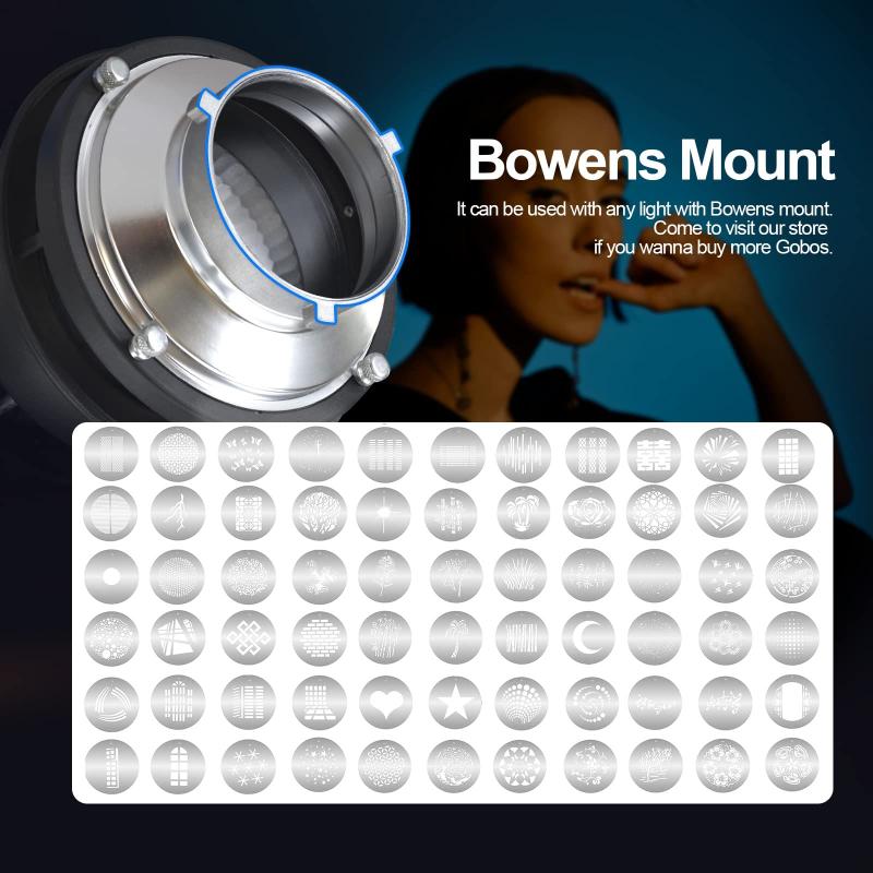 Acessório de projetor óptico Snoot Flash Wellmaking Bowens Mount